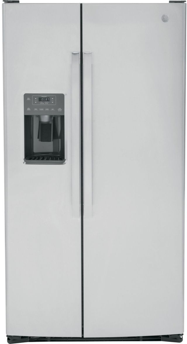 GE® 36 in. 25.3 Cu. Ft. Fingerprint Resistant Stainless Steel Side-by-Side Refrigerator-0