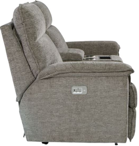 La-Z-Boy® Jay Linen Power Reclining Loveseat with Console, Headrest, and Lumbar-2