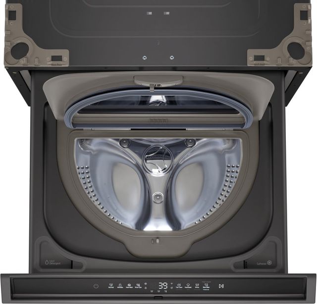 LG SIGNATURE SideKick™ 29" W x 15" H Brushed Black Steel Pedestal Washer-2
