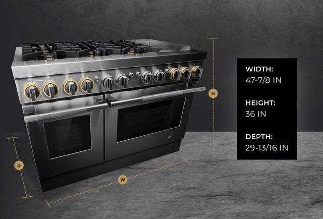 JennAir® RISE™ 48" Stainless Steel Pro Style Dual Fuel Range-3