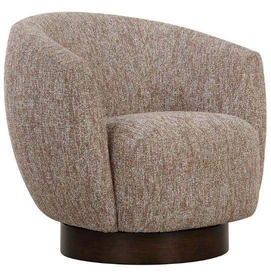 Uttermost® Dunes Cocoa Swivel Chair-0