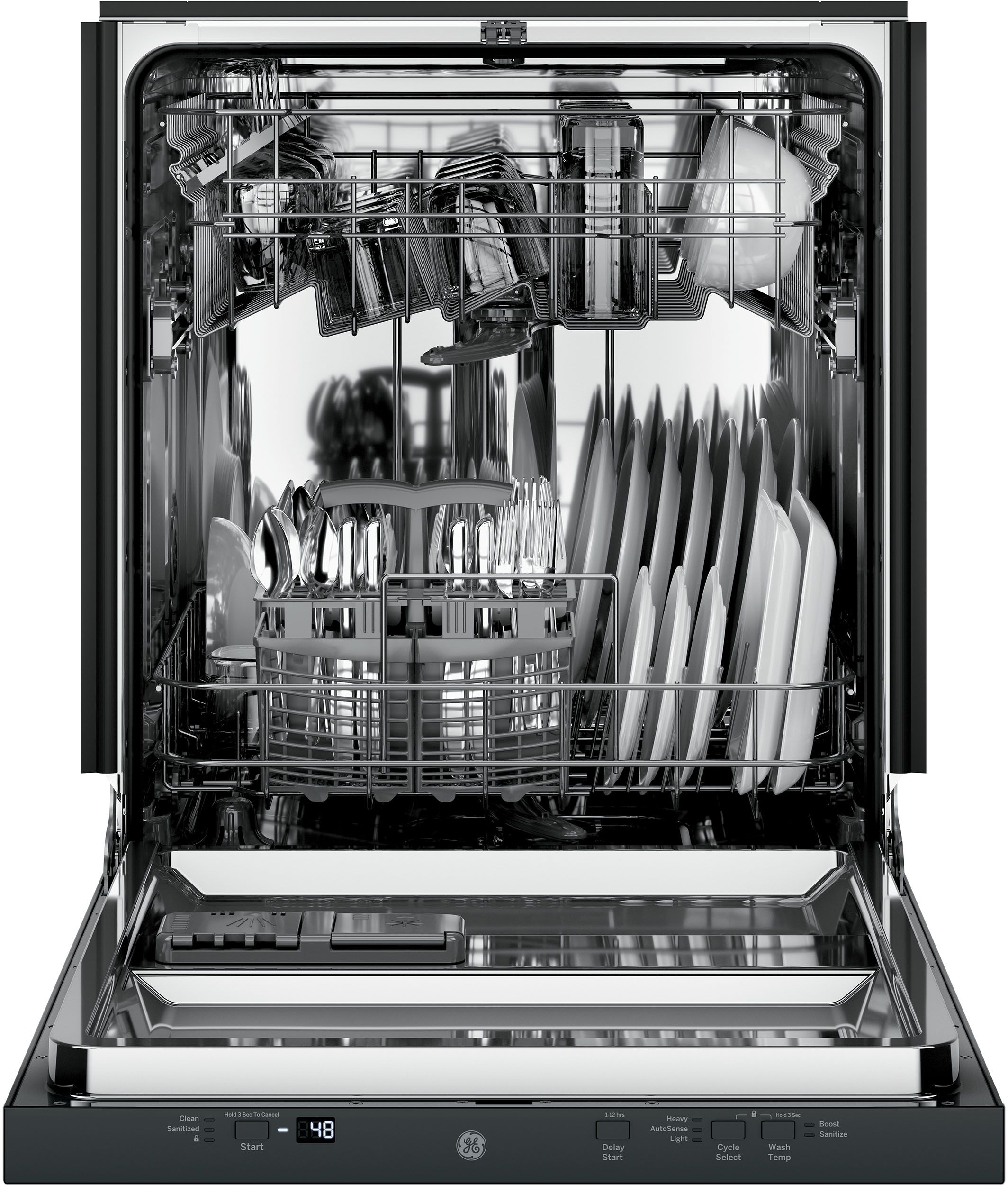 GE Top Control Dishwasher with Sanitize Cycle - Thumbnail 5