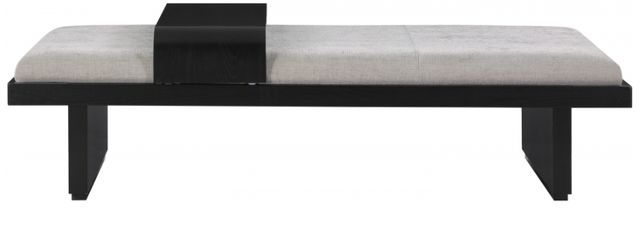 Meridian Furniture Arlington Gray/Black Bench-1