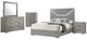 Coaster® Ives 5-Piece Gray High Gloss Queen Panel Bedroom Set-0