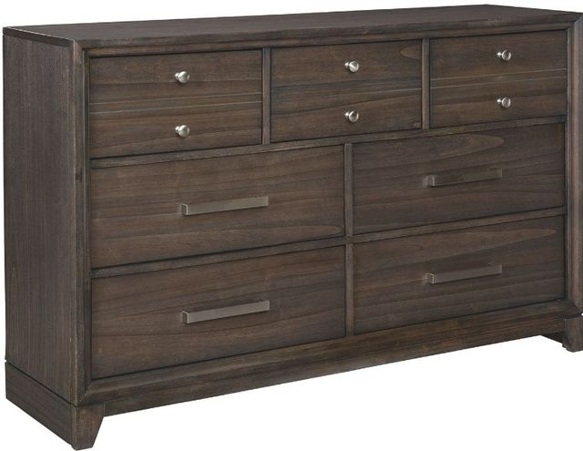 Signature Design by Ashley® Brueban 4-Piece Gray/Rich Brown King Storage Panel Bed Set-3