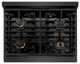 ZLINE Designer Collection Paramount 30" Black Satin Stainless Steel Gas Range with 4 Burner Cooktop and Convection Gas Oven-2