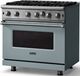 Viking® 5 Series 36" November Sky Pro Style Natural Gas Range-2