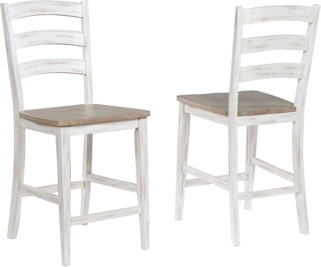 Winners Only® Prescott Brown/White Bar Stool-2