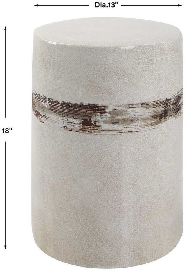 Uttermost® Comanche White Ceramic Outdoor Garden Stool-2