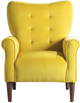Mazin Furniture Kyrie Yellow Upholstered Accent Chair-1