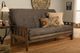 Kodiak Furniture Tucson Suede Gray/Rustic Walnut Full Futon with Mattress-1