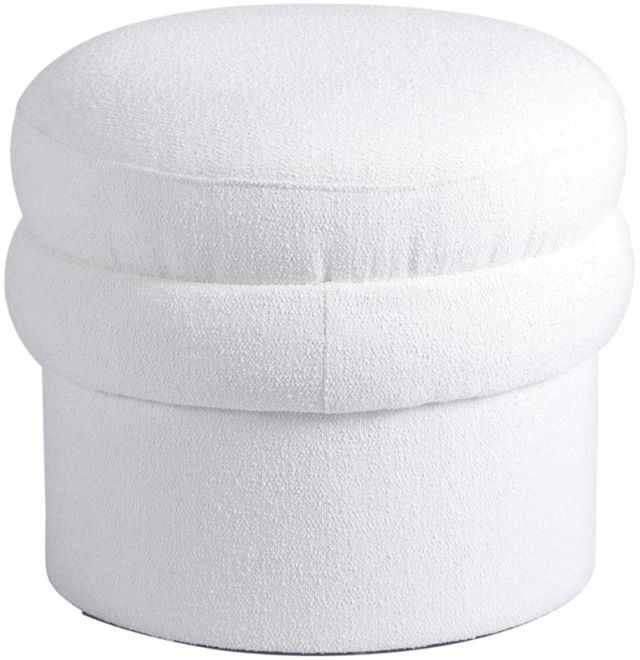 Harp & Finial® Naveen Cream Boucle Ottoman-0