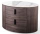 VIG Furniture Modrest Chelton Brown/White Oval Nightstand-1
