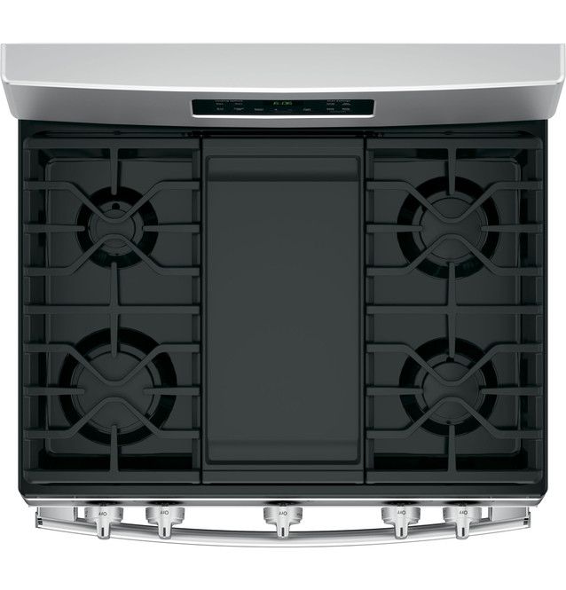 GE® 30" Black/Stainless Steel Freestanding Gas Range-3