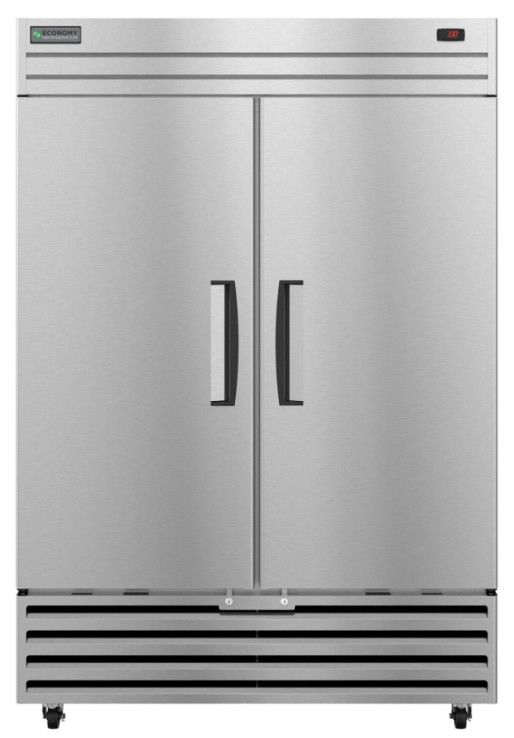 Hoshizaki Economy 55" 38.6 Cu. Ft. Stainless Steel Two Section Energy Star Upright Freezer with Lock-0