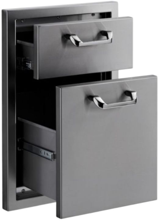 LYNX® Professional Classic 16" Stainless Steel Double Drawer-1