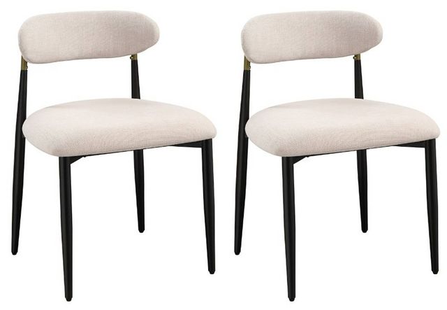 ACME Furniture Jaramillo 2-Piece Beige/Black Dining Side Chair Set-0