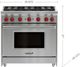 Wolf® 36" Stainless Steel Pro Style Gas Range-2