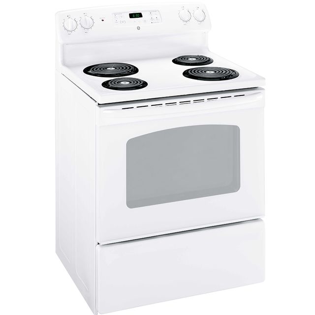GE 30" White Freestanding Electric Range