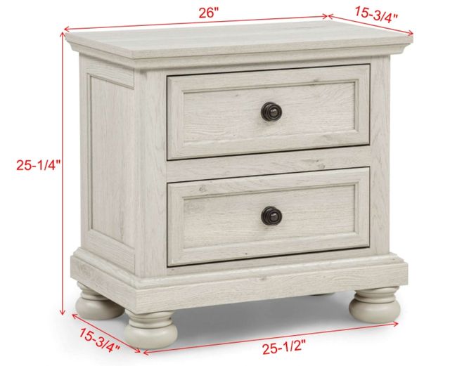 Crown Mark Claribelle White Nightstand-2