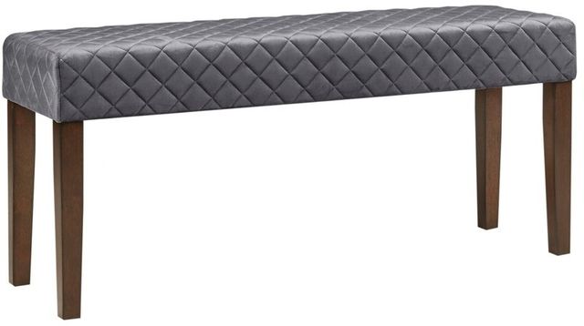 Olliix by 510 Design Cheshire Gray Quilted Upholstered Accent Bench-1