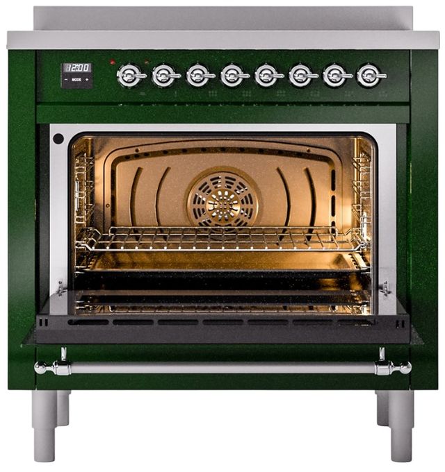 Ilve® Nostalgie II Series 36" Emerald Green Pro Style Induction Range-1