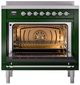 Ilve® Nostalgie II Series 36" Emerald Green Pro Style Induction Range-1