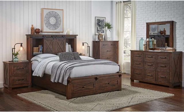 A-America® Sun Valley Rustic Timber Nightstand-2