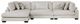 Homelegance® Tinley 3-Piece Beige Modular Sectional and Chaise-2
