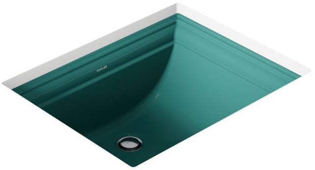 Kohler Memoirs® Teal 20" Rectangular Undermount Bathroom Sink-0