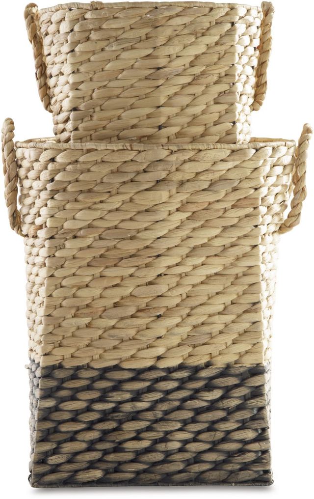 Signature Design by Ashley® Winwich 2-Piece Antique Gray/Brown Basket Set-1