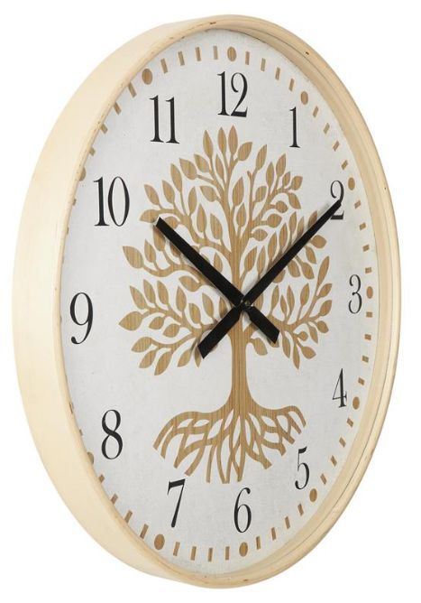 Deco Marche Beige Tree Wall Clock-1