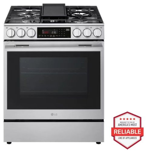 LG 30" PrintProof® Stainless Steel Slide-In Gas Range-1