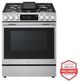 LG 30" PrintProof® Stainless Steel Slide-In Gas Range-1