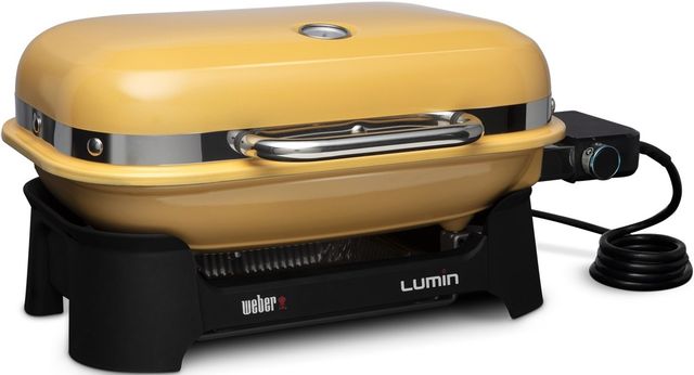 Weber® Lumin Compact 23" Golden Yellow Tabletop Electric Grill-1
