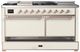 Ilve® Majestic III 60" Antique White Pro Style Dual Fuel Natural Gas Range with Griddle and Copper Trim-2