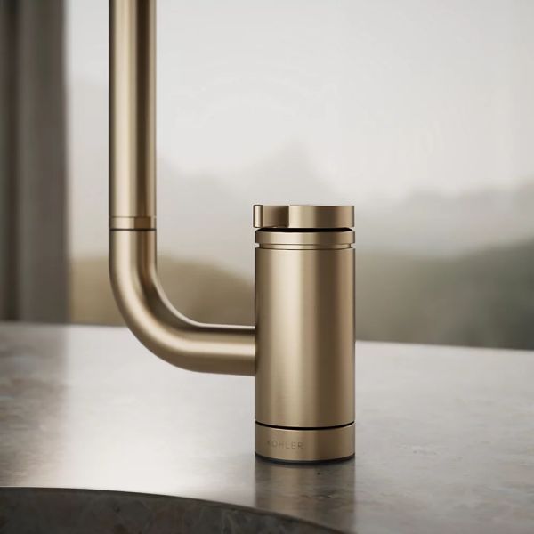 KOHLER® Components® Vibrant Brushed Bronze 13" Single-Handle Bar Sink Faucet with 2-Function Extended-Reach Spout-3