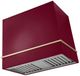 AGA Loge 36" Cranberry Wall Mounted Range Hood with Brushed Brass Trim-0