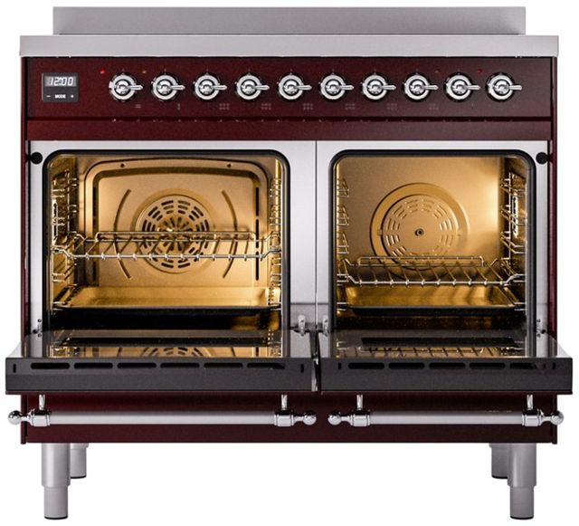 Ilve® Nostalgie II Series 40" Burgundy Pro Style Induction Range-1