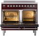 Ilve® Nostalgie II Series 40" Burgundy Pro Style Induction Range-1