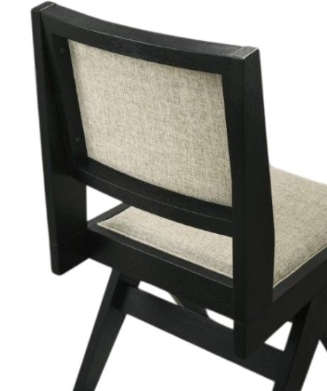 Furniture of America® Tottenham 2-Piece Black/Gray Dining Side Chair Set-2