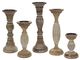 A & B Home Kopan 5-Piece Brown Candle Holder Set-0