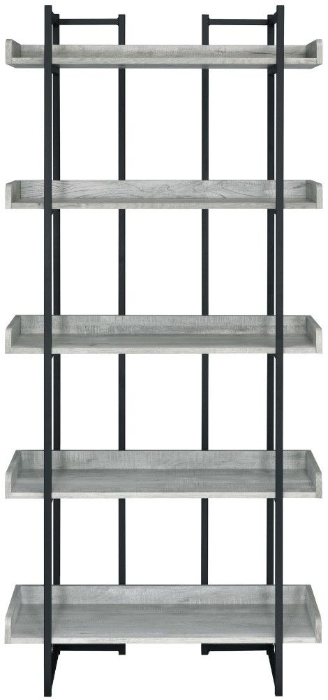 Elements International Preston 2-Piece Black/Grey Home Office Set-2
