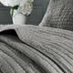Olliix by Madison Park Signature Serene Grey Full/Queen Cotton Hand Quilted Coverlet Set-4