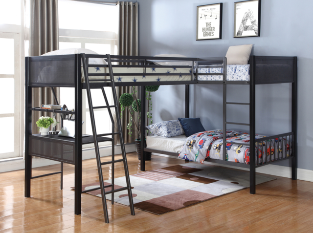 Coaster® Meyers 2-Piece Black Twin/Twin Bunk Bed-0