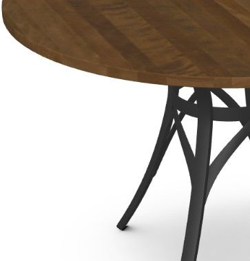 Amisco Customizable Kai Round Dining Table with 48" Solid Birch Top-1