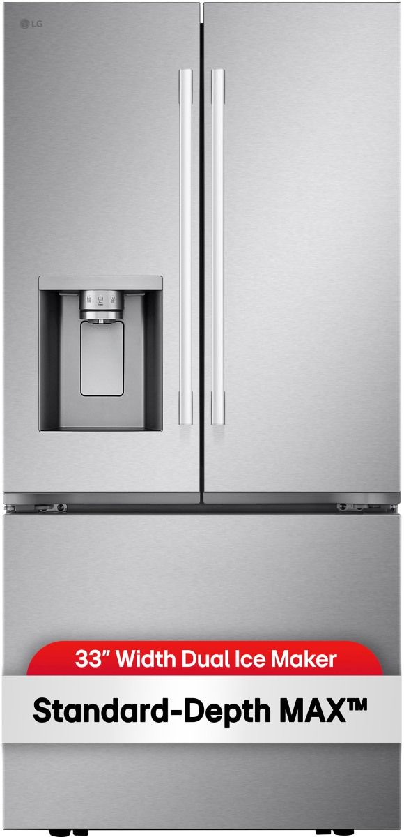 LG 33" 24.5 Cu. Ft. PrintProof™ Stainless Steel French Door Refrigerator-4