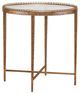 Century® Customizable Details Occasional Logan Glass Top Round Chairside Table with Gold Base-0