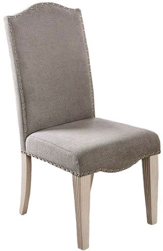 Furniture of America® Daniella 2-Piece Gray Side Chair Set-0