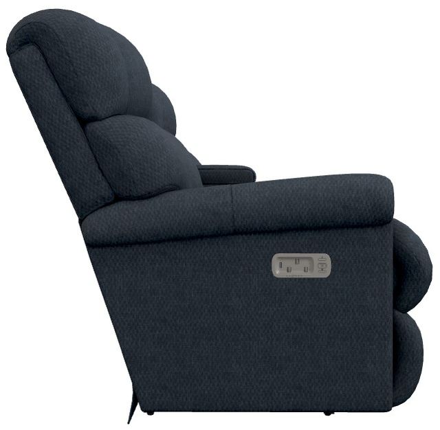 La-Z-Boy® Pinnacle Navy Power Wall Reclining Loveseat with Console and Headrest-3